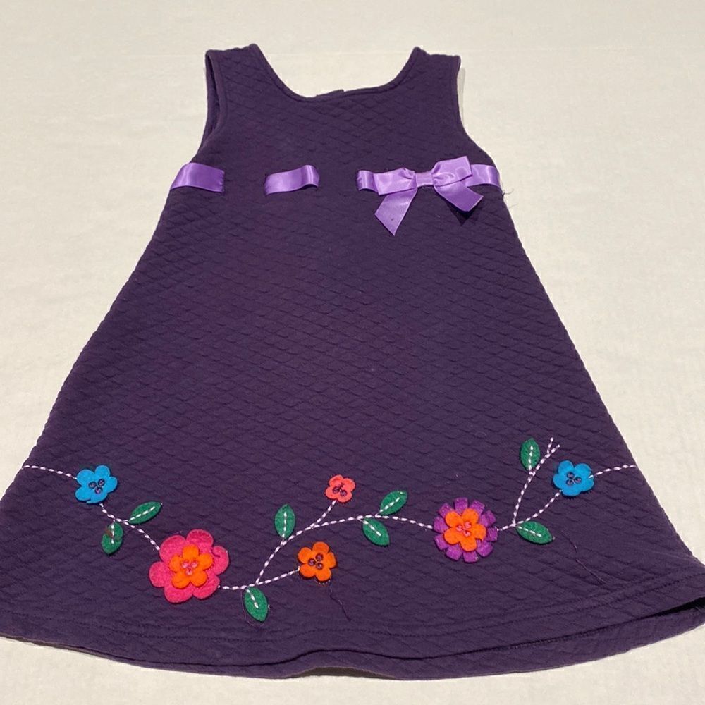 Little girls purple pullover romper dress size 4T